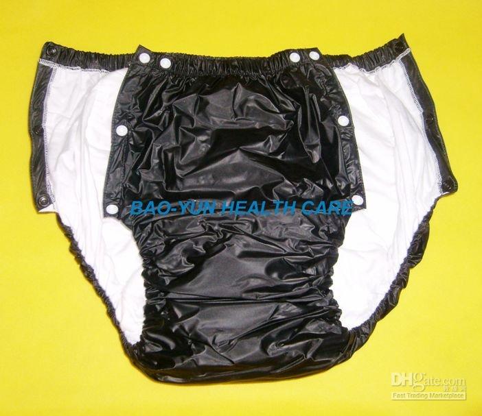 2019 2043 SNAP ON ADULT DIAPER+LINERS INCONTINENCE BLACK XL From