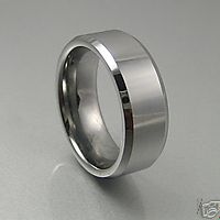 8mm Wolfram Carbid Herren Ring Ehering -Größe 8 PM104