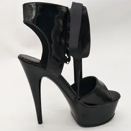 Upper 15cm / 6inches pu mode laijianjinxia sandales sexy exotique hauteur plate-forme fête des femmes chaussures de pole dance 54