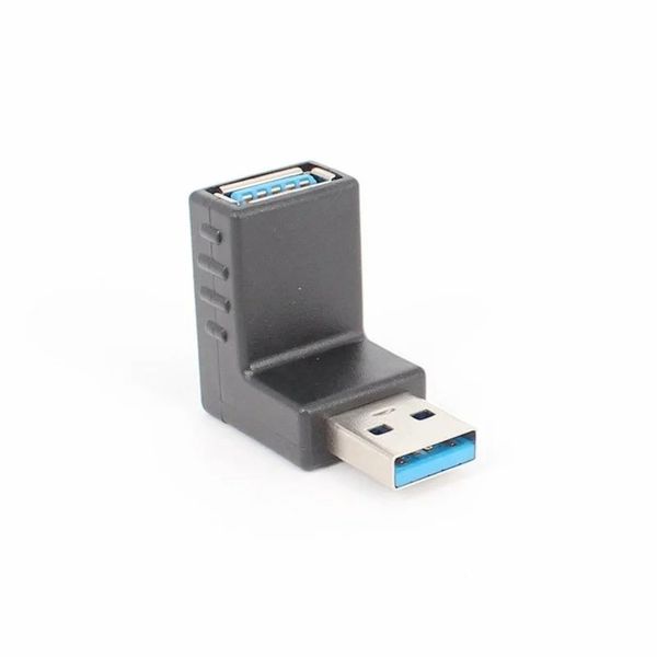 Elbow supérieur USB 3.0 mâle à l'angle droit des données droite Adaptateur informatique L Type 90 Adaptateur USB masculin à femmes