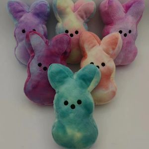 UPS 15CM Dye Cartoon MINI Paashaas Peeps Pluche Pop Roze Blauw Geel Paars Konijn Poppen voor Kinderen Schattige Zachte Knuffels Z 3.8