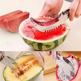 UPS 304 Stainless Tools Steel Watermelon Artifact Slicing Knife Knife Corer Fruit And Vegetable Tool kitchen Accessories Gadgets New Z 5.24