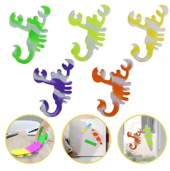 Jouet de décompression UPS 3D Tie Dye Scorpion Pull It Fidget Finger Toys Bubble Sucker Sensory Stress Relief Squeeze Toy Suction Cup Pad Unlimited Popping Fun Game