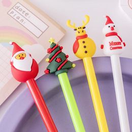 UPS Creative Christmas Tree Yellow Rendier Cartoon Gel Pen Studenten Stationery Child Kmas Gifts Prijzen voor gasten