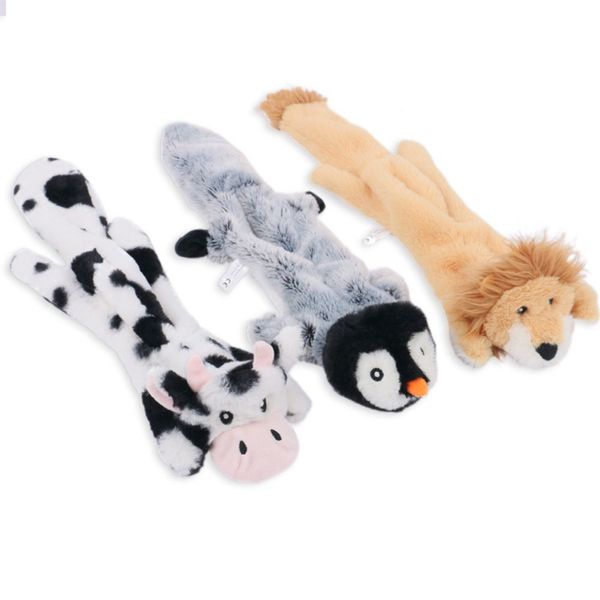 UPS Dog Toys Chews Cute Plush Toys 45CM Squeak Pet Wolf Rabbit Animal Dog Chew Squeaky Whistling Invoed Squirrel Wholesale