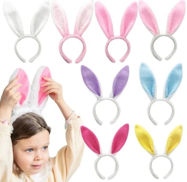 UPS fête de pâques bandeaux festifs adultes enfants mignon lapin oreille bandeau accessoire en peluche robe Costume oreilles de lapin bandeau Whole6009010