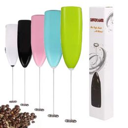 Outils à œufs UPS Mousseur à café électrique portable en acier inoxydable Agitateur de cuisine Mousseur à lait Mousseur Fouet Mélangeur de boissons Batteur à œufs à piles Agitateur