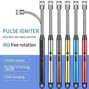 UPS Elektrische oplaadbare lange keuken lichter voor fornuis winddichte led plasma boog flameless kaarsen ongewone aanstekers buiteninventarisatie