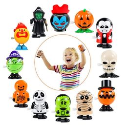 UPS Halloween Fidget Décompression Jouets Clockwork Mécanique Jouet Citrouille Épouvantail Fantôme Sorcière Antistress Reliever Cadeaux