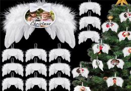 Ups transferencia de calor alas de ángel adorno decoración de navidad plumas colgante de aluminio sábana de aluminio diy tag3473285