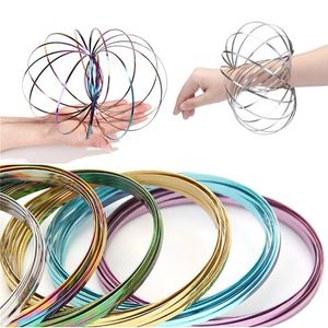 UPS magische armband aniti stress grappige decompressie speelgoed flow ring kinetisch veerspeelgoed 304 roestvrijstalen kleurringen