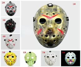 Máscaras de disfraces de UPS Máscara de Jason Voorhees Viernes 13 Película de terror Máscara de hockey Disfraz de Halloween aterrador Cosplay Fiesta de plástico Ma6140065