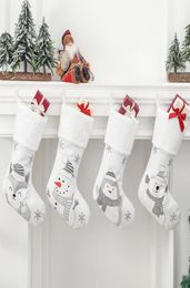 UPS Nieuwe kerstdecoratie benodigdheden Kerstmis Big Socks ChristmasTree hanger kinderen039S cadeau Candy Bag Scene Dress UP4428050