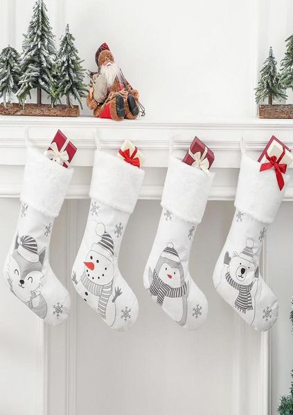 UPS Nouvelle décoration de Noël fournitures de Noël grandes chaussettes pendentif arbre de Noël enfants 039s cadeau sac de bonbons scène habiller2864755