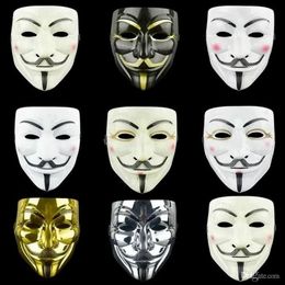 UPS Party Cosplay Máscaras de Halloween Máscaras de fiesta para Vendetta Mask Anonymous Guy Fawkes Fancy Adult Costume Accesorio