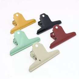 UPS roestvrij staalpapierbestand Clips Kleurrijke Party Gunst Grote metalen stierbestand Binder klemmen Stationery -kantoorbenodigdheden