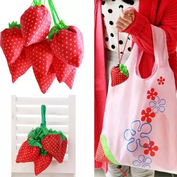 UPS Fraise Forme Stockage Sac À Main Raisins Ananas Pliable Sacs À Provisions Réutilisable Pliant Épicerie Nylon Grand Sac 13 couleurs