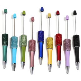UPS Wholesale Diamond Ajouter une perle DIY Pen Ballpoint Pens Per stylos Pens personnalisable Travail Work Craft Writing Tool Z 5.3