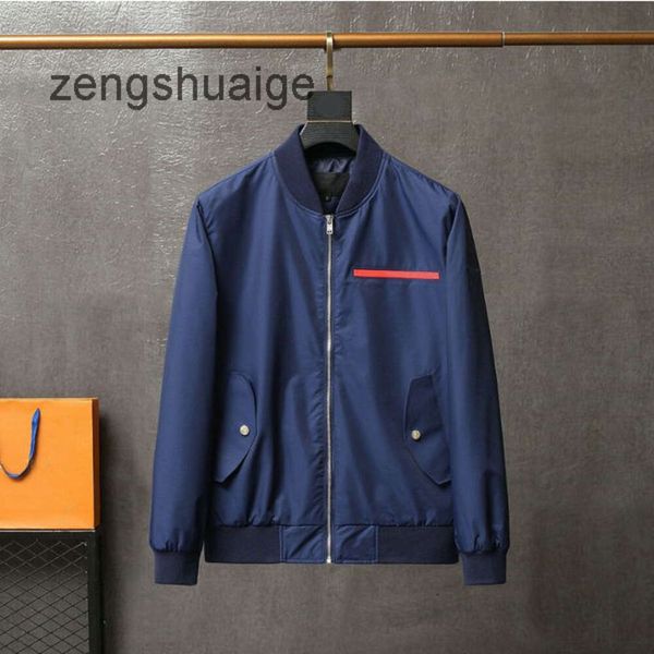 Veste de printemps haut de gamme 2023 Nouvelle veste pour hommes Triangle Casual Business Red Label Veste de baseball Veste Veste de style européen et américain