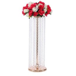 Luxe acryl kristal kraal string kroonluchter tafel centerpieces bruiloft weg lood partij decoratie 10 stks/partij