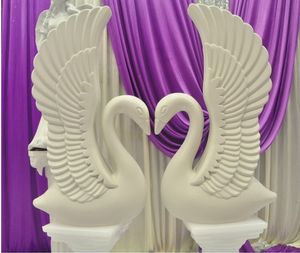 Luxe elegante witte engel en Swan Roman kolom bruiloft welkom gebied decoratie rekwisieten benodigdheden gratis verzending