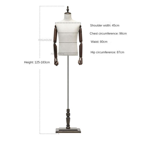 Modèle de base en bois massif mannequin masculin