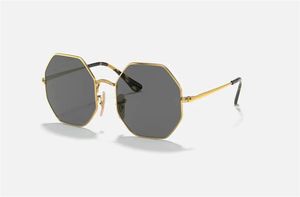 Luxe zonnebrillen voor mannen en vrouwen metalen frame topkwaliteit buiten reizende octagonal sunshade mirror 19725872315