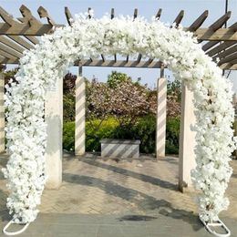 Centres de table de mariage haut de gamme, arc de mariage en métal, guirlande suspendue de porte, supports de fleurs avec fleurs de cerisier, fournitures de Festival 280z