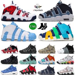 Uptempos More Basketbalschoenen 96 voor Heren Dames Tempos Scottie Pippen Triple Zwart Wit Universiteit Blauw Rood Meerkleurig OG sneakers sport sneakers