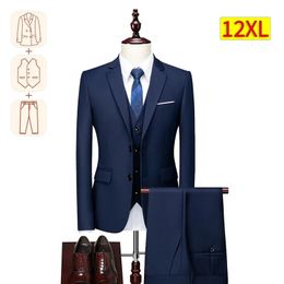 Jusqu'à 12xl s'adapte 155 kg 340lbs Robe de mariée de marié Blazer et pantalon pour hommes adaptés à la perfection Big Tall Mens plus taille 240412