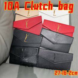 10a koppelingszakontwerper Uptown Wallet Mens Lederen Purse Key Wallets Crossbody Messenger Bag Ladies Fashion Tassen Echte lederen portefeuilles Mirror Luxurys Coin portemonnees