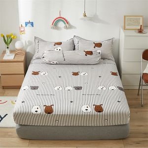 Upzo-Animal Series Drap-housse en polyester Draps réglables King Bed Couple Cover avec élastique 180 200 Pas de taie d'oreiller 220514