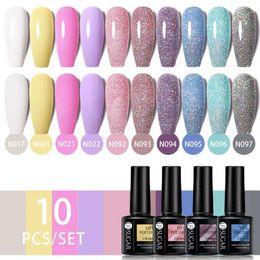 Ur Sugar 10pcs Set Macarona Fluorescencia Color Gel Gel Polche Gel Gel Nail Art All For Manicure Semi-Permanente Varniz Hybrid Gel 240423