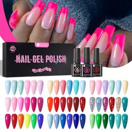 Ur Sugar 6PCS Gel Gel Kit de vernis à ongles 7 ml Bouteille en verre trempage sur les ongles LED UV Gel entiers entièrement