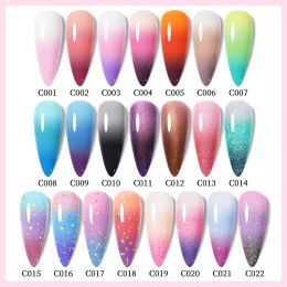 Ur Sugar 7ml Roze Purple Thermal Gel Nagel Polish Glass Bottle 3-Layers Color Changing Gel Soak UV Led Nail Art Varnishes