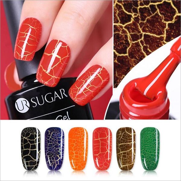 UR SUGAR Crackle UV Gel Polish Gel Lumineux Laque Soak Off UV Gel Vernis 7.5 ml UV LED Nail Art Vernis Manucure DIY