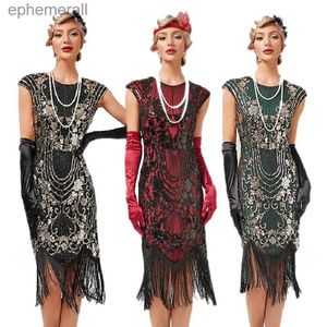 Stedelijke sexy jurken jaren 1920 Vintage Flapper Dress Fringe Beaded Great Gatsby Party Pailletten Kwastjes Maat XS-3XL Zomer Dames Gala Cocktail yq240330