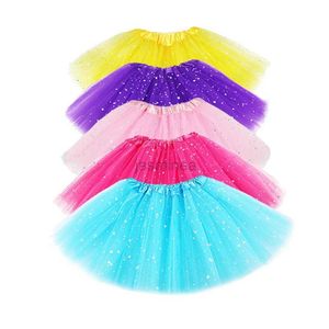 Urban sexy jurken 3Layer dames kind pluizige geplooide dunne mini tutu rok cosplay feest ouder-kind transparante pailletten dans voor uitvoering korte rok 2443