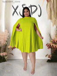 Robes sexy urbaines Robe femme chic et élégante Lâche Sexy Robes courtes audacieuses Robe d'été plissée en mousseline de soie, grande taille, vente en gros, livraison directe L240309