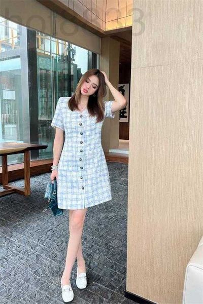 Urban Sexy Dresses Designer 2023 Summer for Women New Dinner Dress Ladies Party Fashion Camellia Pattern Ccc Tweed Mother's Day Gift 7WMO