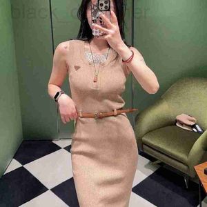 Robes sexy urbaines Designer haut de gamme et luxueux Cheongsam d'été, nouvelle robe de débardeur, jupe longue, effet minceur de slim, sans manches en tricot chinois Vyk8