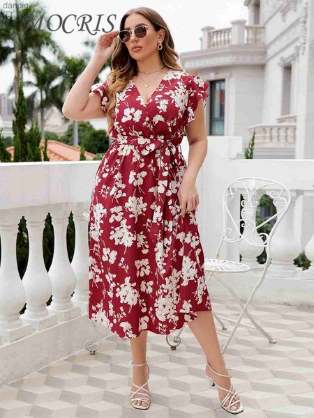 Vestidos sexy urbanos Elegante y hermoso vestido de noche para mujer de talla grande Vestido largo floral de moda de verano Vestido de temperatura suelto barato Envío Fr Y240402