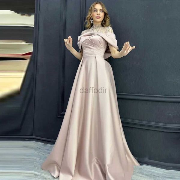 Robes sexy urbaines élégants couches à paillettes haut de gamme Robe à balle de camisole en satin et robe de fête des femmes arabes vestide de noche 240410