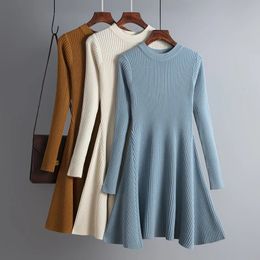 Urban sexy jurken HLBCBG basic herfst winter korte aline dikke trui jurk elegante gebreide jurk dames slanke mini-jurk vrouwelijke chique gebreide sexy jurk 231021