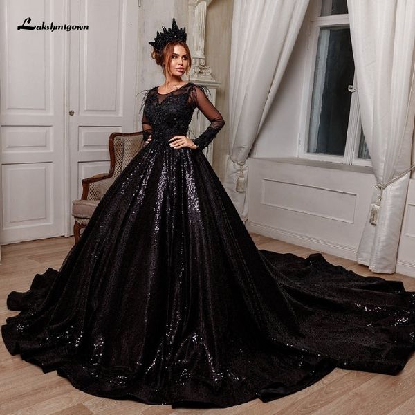 Robes Sexy urbaines Lakshmigown luxe Dubaï robe de mariée noire robe de bal cristal Sprarkly mariée en Turquie robes de femmes africaines 230629