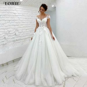 Stedelijke sexy jurken LORIE prinses trouwjurk uit de schouder 3D kant applicaties Boho bruid vestido de novia op maat gemaakte baljurken 2022 yq240329
