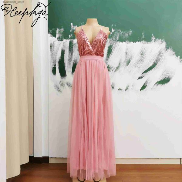 Robes sexy urbaines belle robe de soirée longue rose dos nu 2024 en stock une ligne bretelles spaghetti tulle sexy femmes robes d'occasion formelles en gros L240309