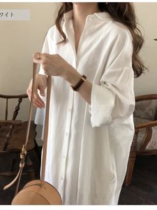 Robes sexy urbaines S-2XL Robe chemise d'été rose soirée Robe Vintage fête surdimensionné longue coton plage femmes robes Robe ample Robe Pure 231011