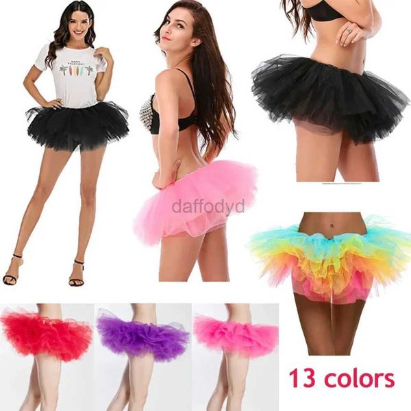 Robes sexy urbaines sexy adultes femme demi-jupe 5 couches en tulle jupe gonflée ballet courte fête de nuit mini jupe performance événement costume 240403