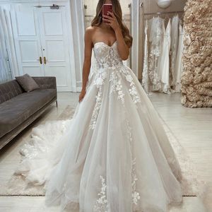 Urban Sexy Dresses Sweetheart Lace Wedding Princess Sleeveless Appliques Elegant Long Brdie Dress Boho Prom Bridal Gowns 230828
